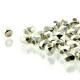 True2™ Czech Fire polished faceted glass beads 2mm - 999 Fine Silver plated